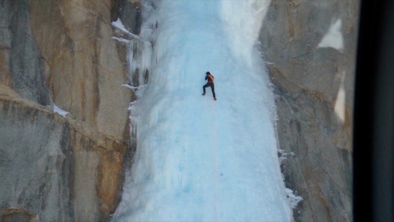 Eyewear spec film, still at 0:43: Ice wall