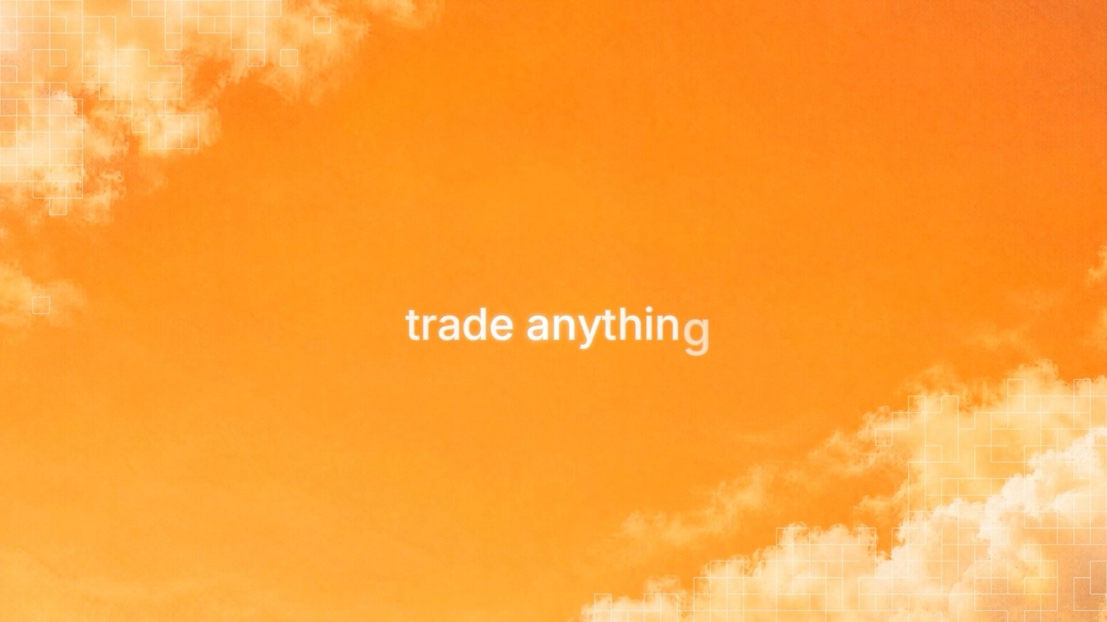 Crypto wallet spec ad, still at 0:01: Trade anything